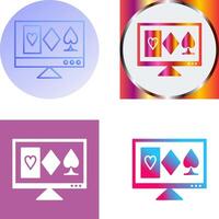 Online Gambling Icon Design vector