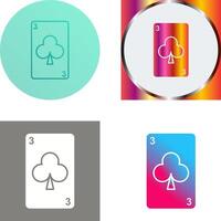 Clubs Card Icon Design vector