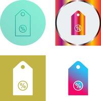 Unique Discount Tag II Icon Design vector