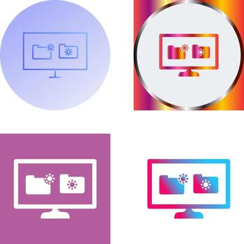 Unique Corrupted Data Icon Design vector