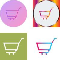 Unique Empty Cart Icon Design vector