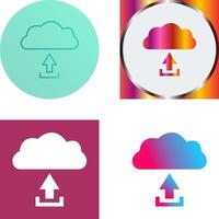 Unique Upload to Cloud Icon Design vector