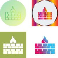 Unique Firewall Icon Design vector