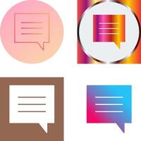 Unique Single Chat Bubble Icon Design vector