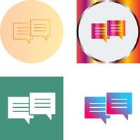 Unique Two Chat Bubbles Icon Design vector