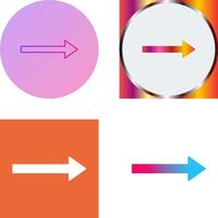 Unique Right Arrow Icon Design vector