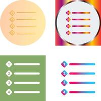 Unique Numbered list Icon Design vector