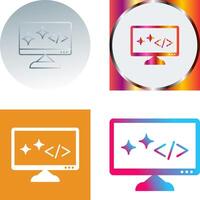 Unique Clean Code Icon Design vector