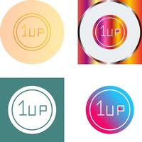 Unique 1UP Icon Design vector