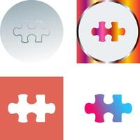 Unique Puzzle Piece Icon Design vector