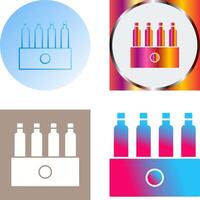 Unique Pack of Beers Icon Design vector