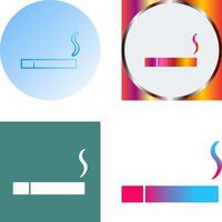 Unique Lit Cigarette Icon Design vector