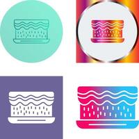 Unique Cream Cake Icon Design vector