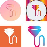 Unique Beer Bong Icon Design vector