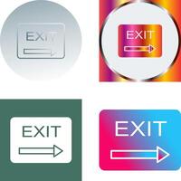 Unique Exit Icon Design vector