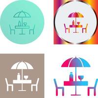Unique Cafe Table Icon Design vector