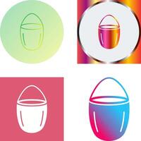 Unique Water Bucket Icon Design vector