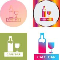 Unique Drinks Cafe Icon Design vector