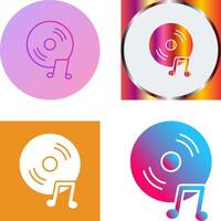 único música discos compactos icono diseño vector