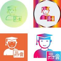 Unique Receiving Degree Icon Design vector