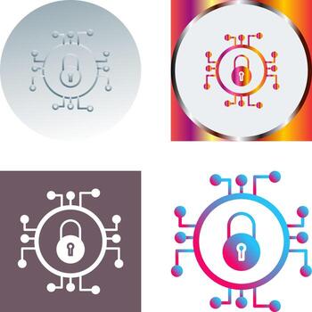 Unique Data Security Icon Design vector