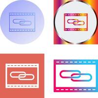 Unique Link Optimization Icon Design vector