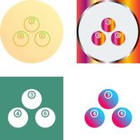 Unique Snooker Balls Icon Design vector