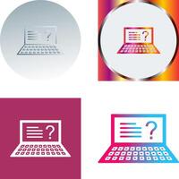 Unique Online Exam Icon Design vector