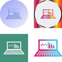 Unique Online Stats Icon Design vector