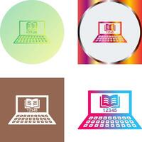 Unique Online Study Icon Design vector