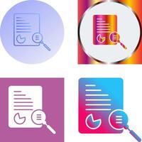 Unique Case Study Icon Design vector