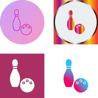 Unique Bowling Icon Design vector