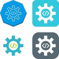 Unique Code Optimization Icon Design vector