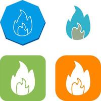 único fuego icono diseño vector