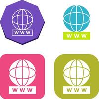 Unique World Wide Web Icon Design vector