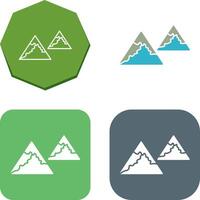 Unique Mountains Icon Design vector