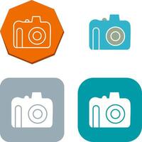 Unique DSLR Camera Icon Design vector