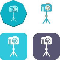 Unique Camera Stand Icon Design vector