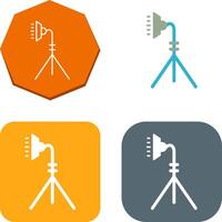 Unique Light Stand Icon Design vector