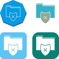 Vulnerable Folder Icon Design vector