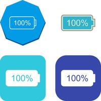 Unique Full Battery Icon Design vector