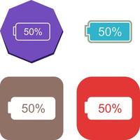 Unique Half Battery Icon Design vector