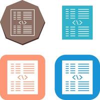 Piece of Code Icon Design vector