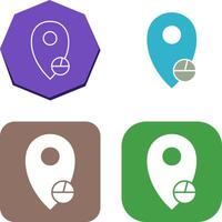 Location Statistics Icon Design vector