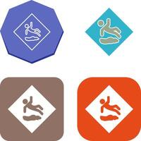 Danger of Slipping Icon Design vector