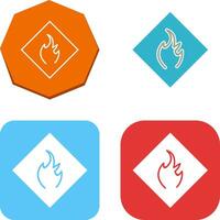 peligro de fuego icono diseño vector