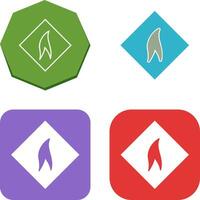 Flammable Material Icon Design vector