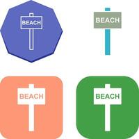 Beach Sign Icon Design vector