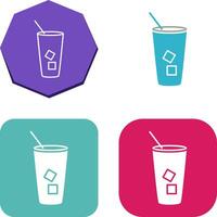 Iced Coffee Icon Design vector