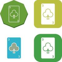 Clubs Card Icon Design vector